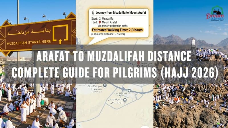 Arafat to Muzdalifah Distance