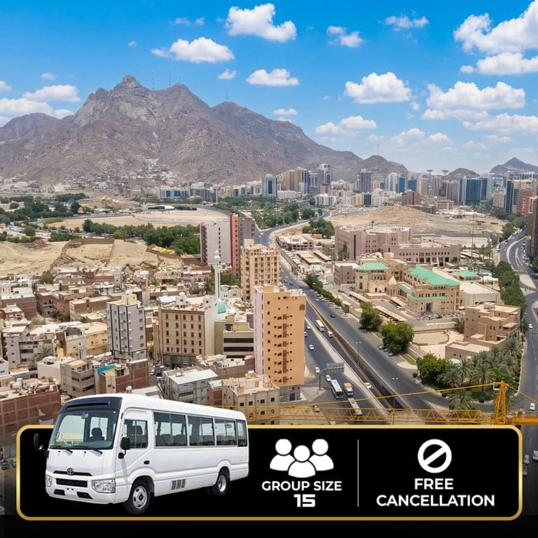Large Group Makkah Ziyarat Tour – Minibus (15 Guests)